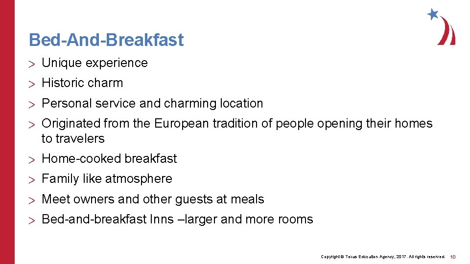 Bed-And-Breakfast > Unique experience > Historic charm > Personal service and charming location >