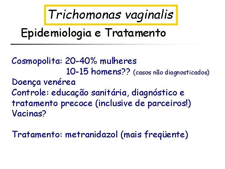 Trichomonas diagnosztika