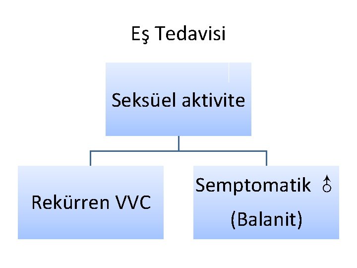 Eş Tedavisi Seksüel aktivite Rekürren VVC Semptomatik ♂ (Balanit) 