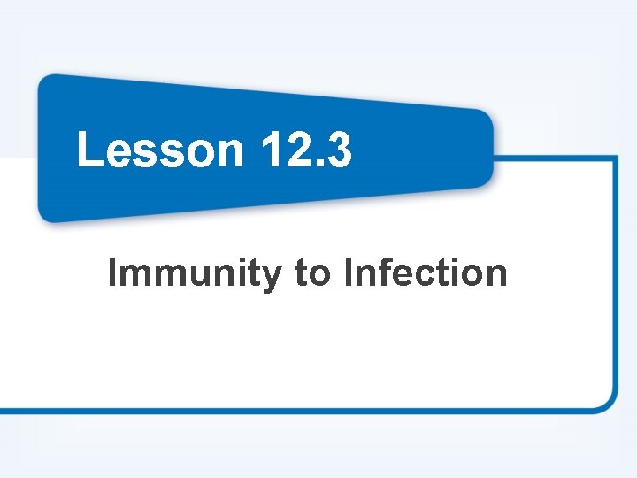 Lesson 12. 3 Immunity to Infection 