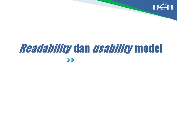 Readability dan usability model 