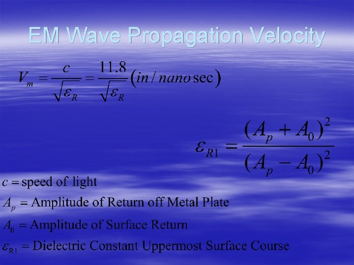EM Wave Propagation Velocity 