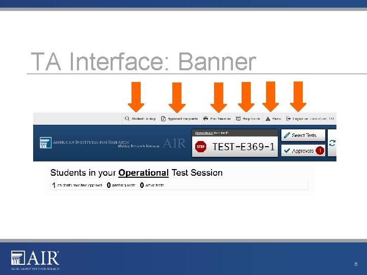 TA Interface: Banner 6 TA Interface: Banner 6