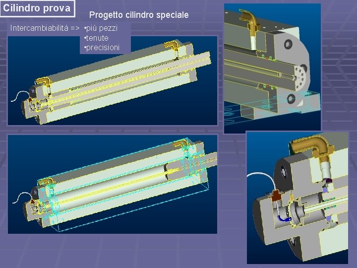 Cilindro prova Progetto cilindro speciale Intercambiabilità => • più pezzi • tenute • precisioni