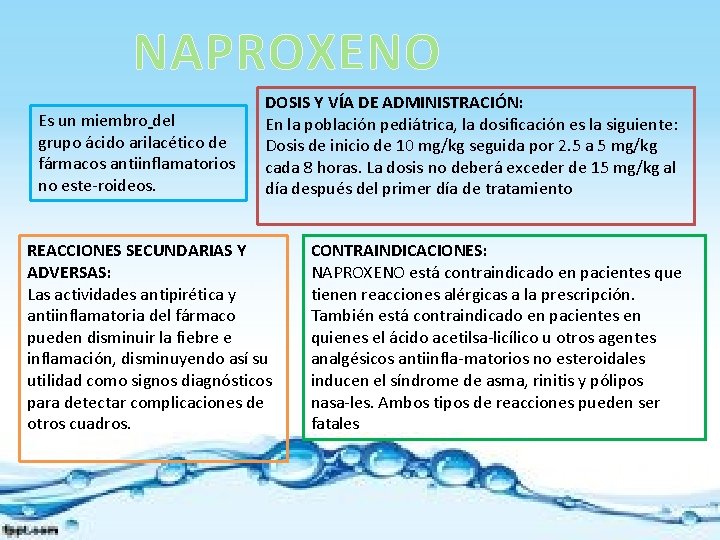 NAPROXENO Es un miembro del grupo ácido arilacético de fármacos antiinflamatorios no este roideos.