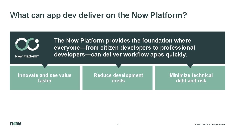 What can app dev deliver on the Now Platform? Now Platform® The Now Platform What can app dev deliver on the Now Platform? Now Platform® The Now Platform