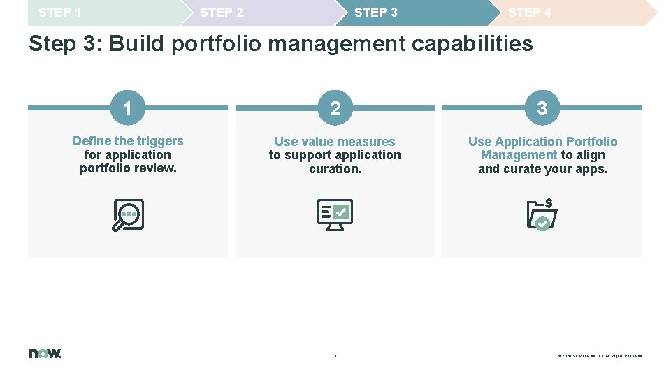 STEP 1 STEP 2 STEP 3 STEP 4 Step 3: Build portfolio management capabilities STEP 1 STEP 2 STEP 3 STEP 4 Step 3: Build portfolio management capabilities