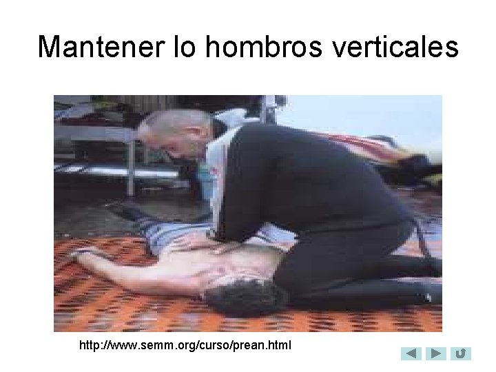 Mantener lo hombros verticales http: //www. semm. org/curso/prean. html 