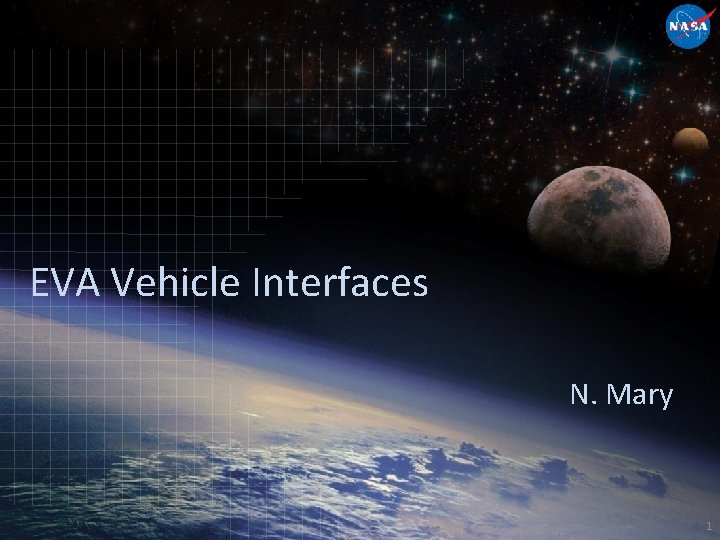 EVA Vehicle Interfaces N. Mary 1 