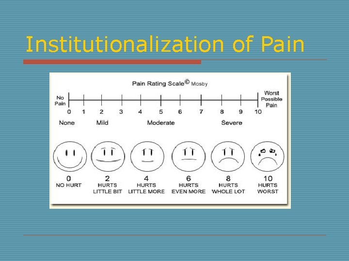 Institutionalization of Pain 