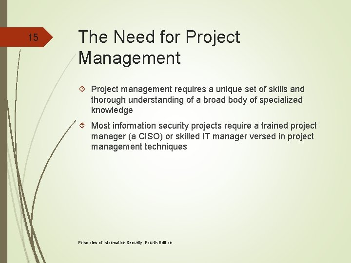 15 The Need for Project Management Project management requires a unique set of skills 15 The Need for Project Management Project management requires a unique set of skills