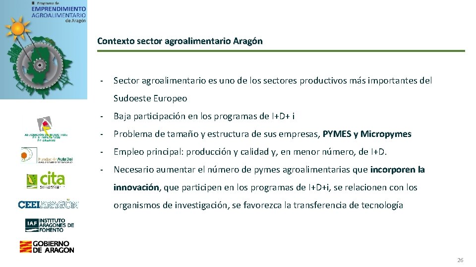 Contexto sector agroalimentario Aragón - Sector agroalimentario es uno de los sectores productivos más