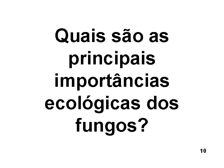 Quais são as principais importâncias ecológicas dos fungos? 10 
