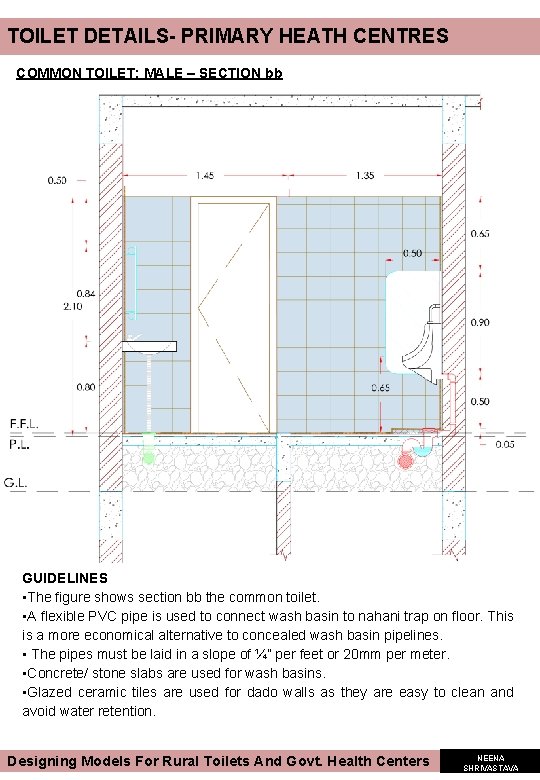 TOILET DETAILS- PRIMARY HEATH CENTRES COMMON TOILET: MALE – SECTION bb GUIDELINES • The TOILET DETAILS- PRIMARY HEATH CENTRES COMMON TOILET: MALE – SECTION bb GUIDELINES • The