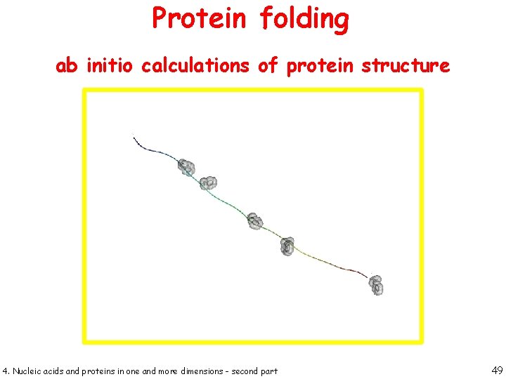 Protein folding ab initio calculations of protein structure 4. Nucleic acids and proteins in