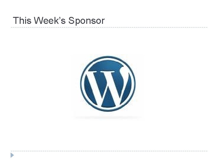 This Week’s Sponsor 