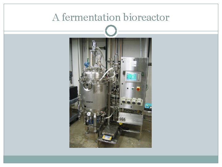 A fermentation bioreactor 