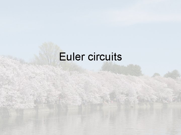 Euler circuits 