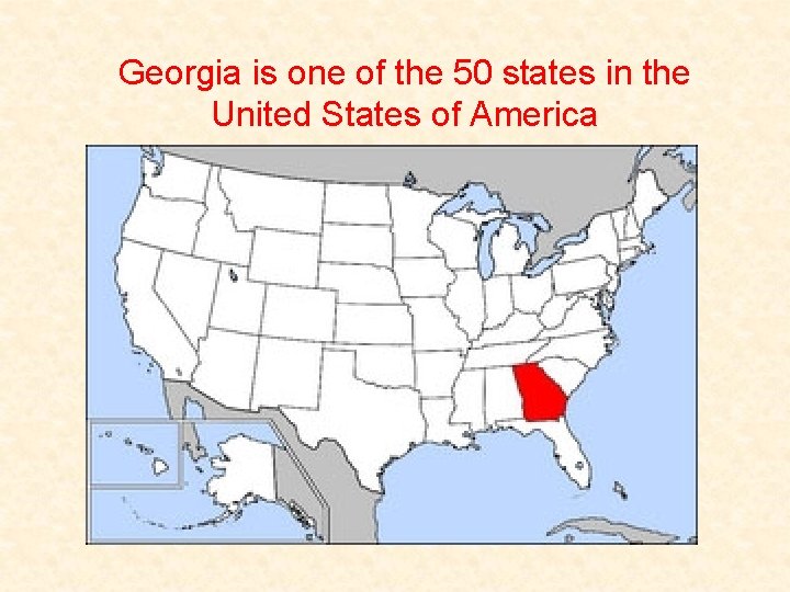 Georgia is one of the 50 states in the United States of America 