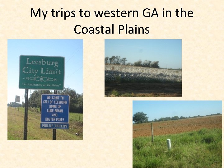 My trips to western GA in the Coastal Plains 