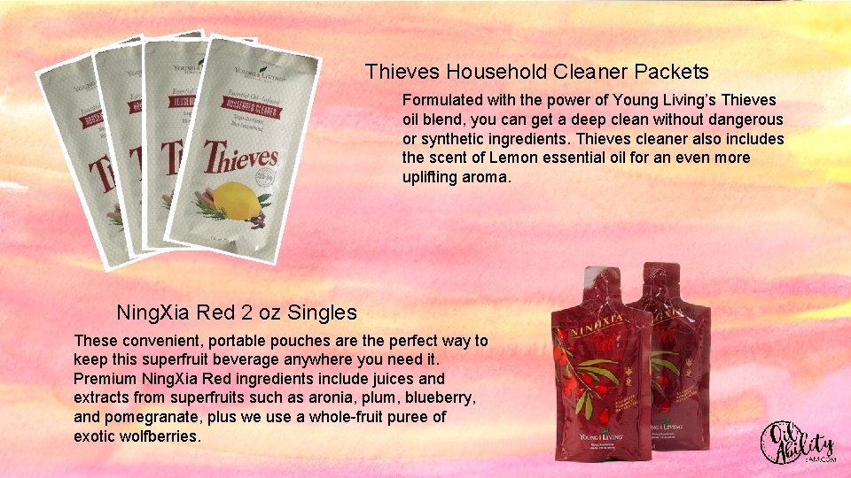 Thieves Household Cleaner Packets Formulated with the power of Young Living’s Thieves oil blend,