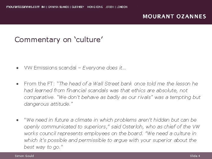 Commentary on ‘culture’ • VW Emissions scandal – Everyone does it… • From the Commentary on ‘culture’ • VW Emissions scandal – Everyone does it… • From the