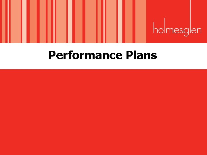 Performance Plans 
