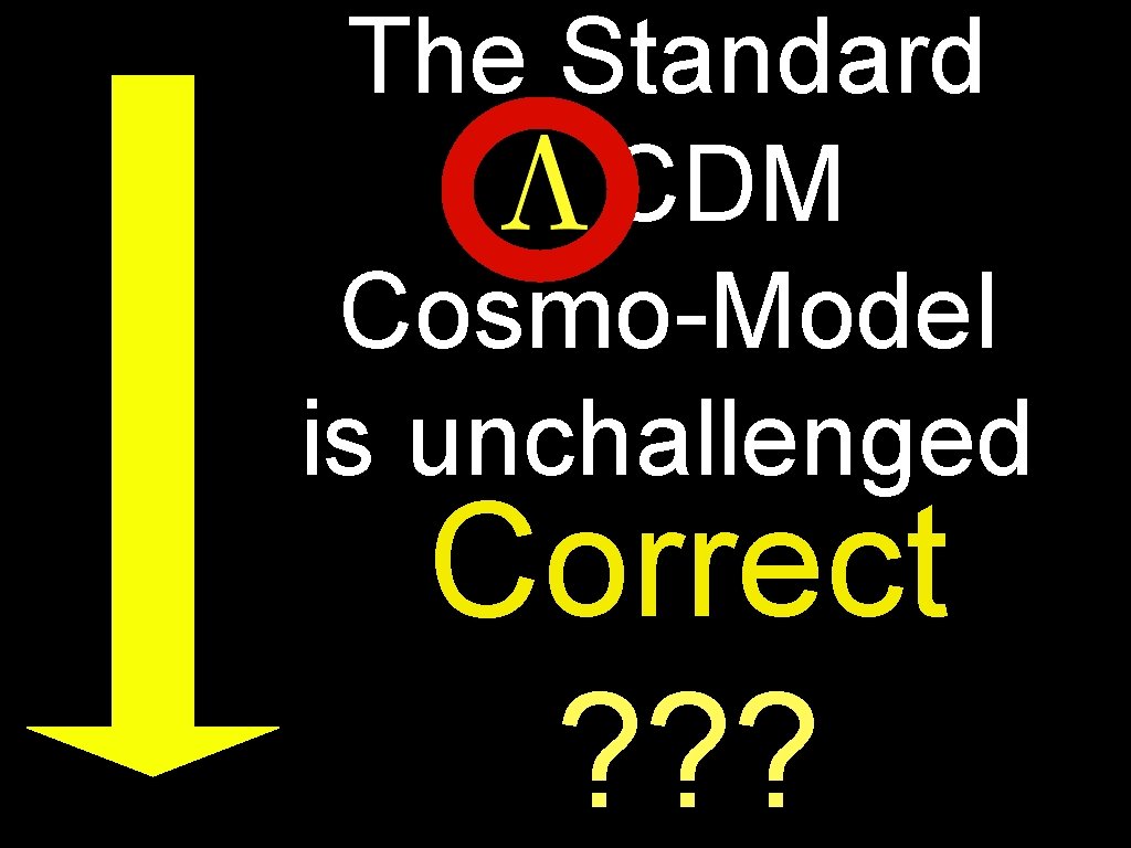 The Standard CDM Cosmo-Model is unchallenged Correct ? ? ? 