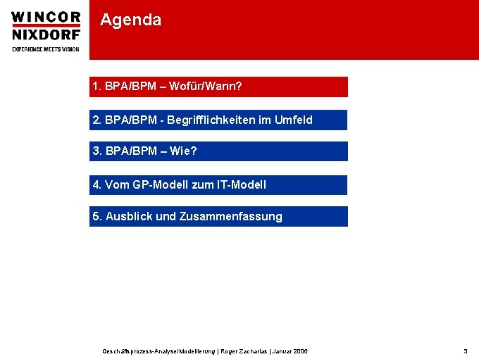 Agenda 1. BPA/BPM – Wofür/Wann? 2. BPA/BPM - Begrifflichkeiten im Umfeld 3. BPA/BPM –