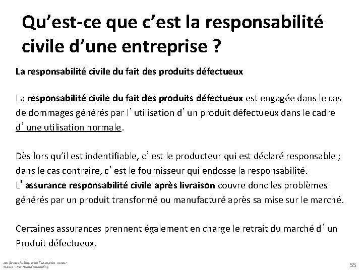 Qu’est-ce que c’est la responsabilité civile d’une entreprise ? La responsabilité civile du fait