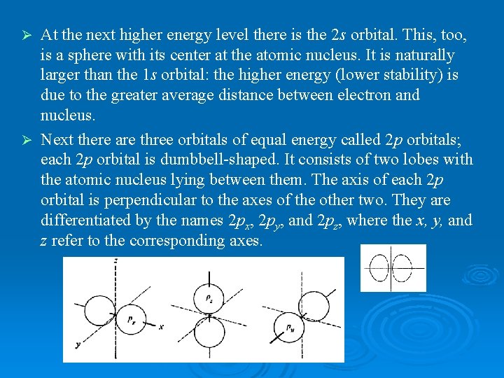 At the next higher energy level there is the 2 s orbital. This, too,