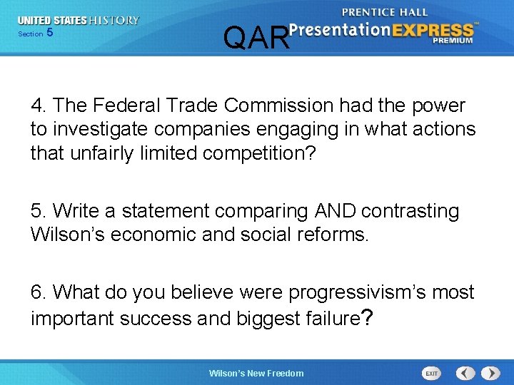 525 Section Chapter Section 1 QAR 4. The Federal Trade Commission had the power