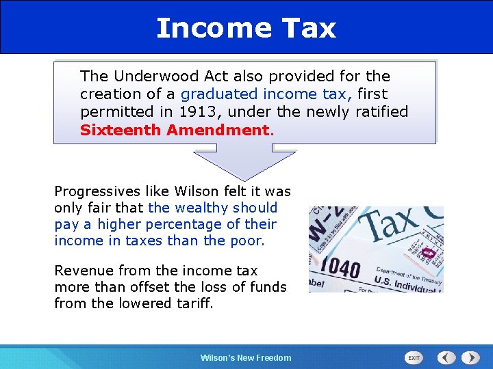 525 Section Chapter Section 1 Income Tax The Underwood Act also provided for the