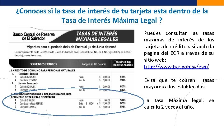 ¿Conoces si la tasa de interés de tu tarjeta esta dentro de la Tasa