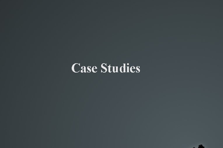 Case Studies Case Studies