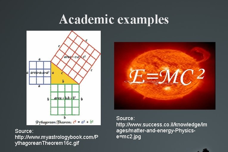 Academic examples Source: http: //www. myastrologybook. com/P ythagorean. Theorem 16 c. gif Source: http: Academic examples Source: http: //www. myastrologybook. com/P ythagorean. Theorem 16 c. gif Source: http: