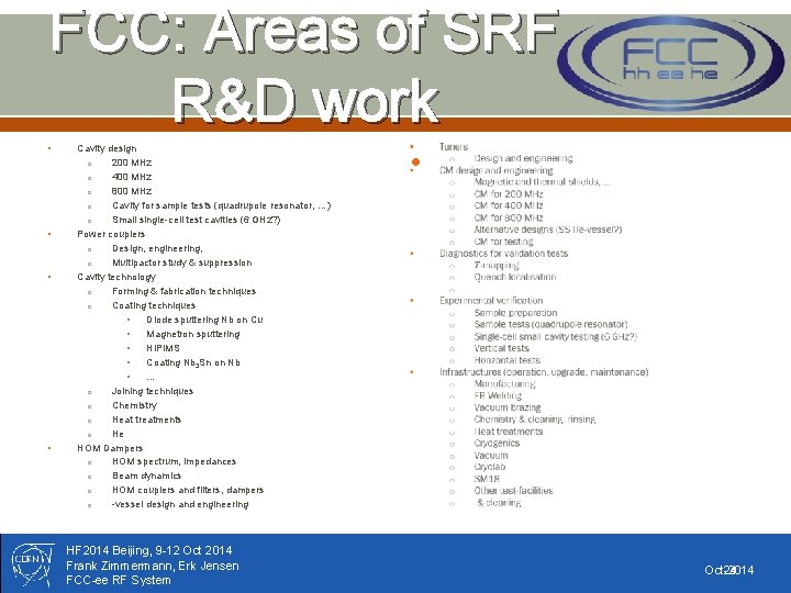 Future Circular Collider Study FCCee SCRF System F