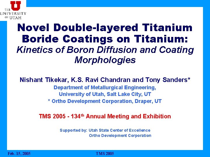 Novel Double-layered Titanium Boride Coatings on Titanium: Kinetics of Boron Diffusion and Coating Morphologies