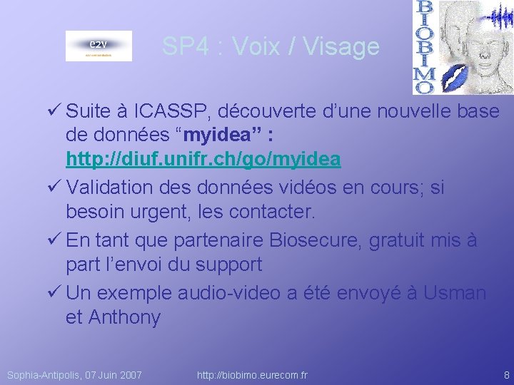 Biobimo Biomtrie Bimodale Sur Mobile Runion Davancement 07