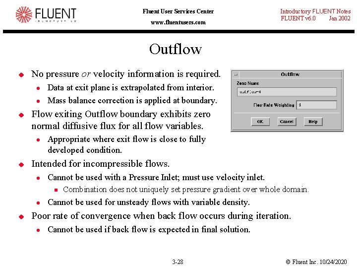 Fluent User Services Center www. fluentusers. com Introductory FLUENT Notes FLUENT v 6. 0