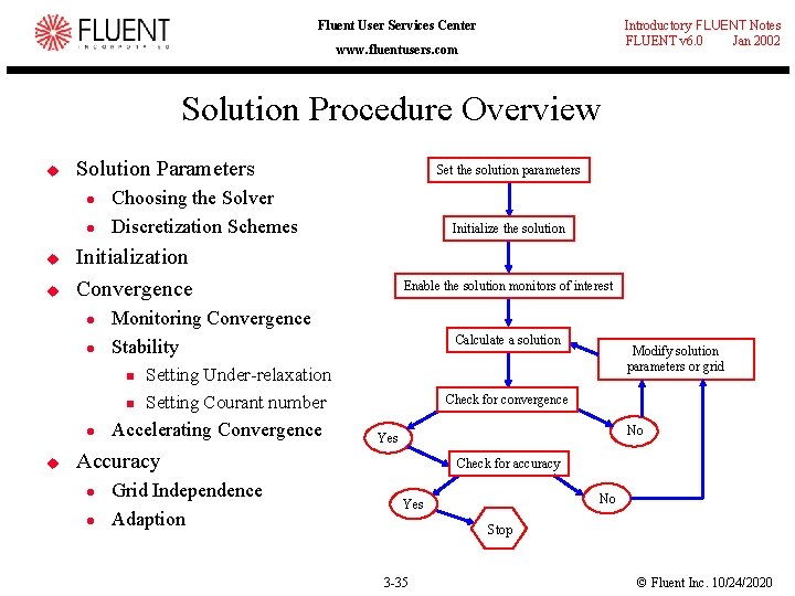 Introductory FLUENT Notes FLUENT v 6. 0 Jan 2002 Fluent User Services Center www.