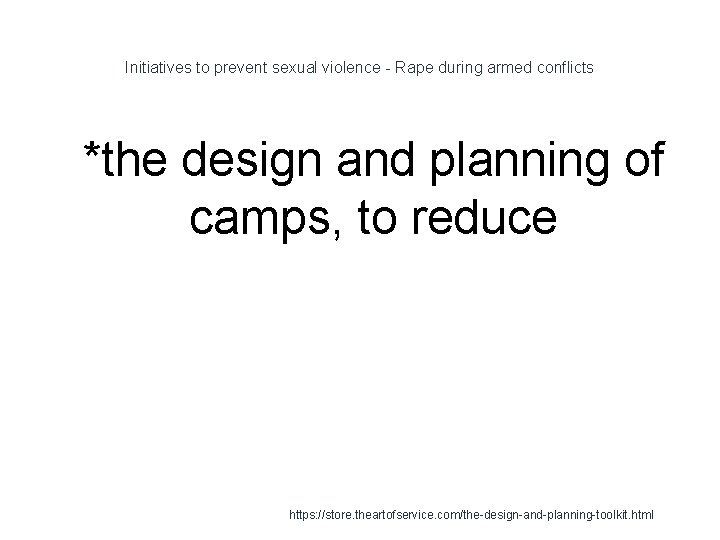 Initiatives to prevent sexual violence - Rape during armed conflicts 1 *the design and Initiatives to prevent sexual violence - Rape during armed conflicts 1 *the design and