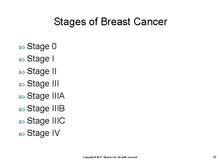 Stages of Breast Cancer Stage 0 Stage IIIA Stage IIIB Stage IIIC Stage IV