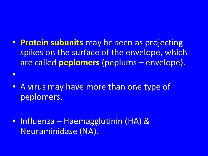  • Protein subunits may be seen as projecting spikes on the surface of