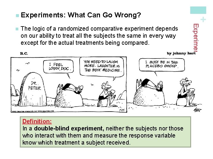 What Can Go Wrong? The logic of a randomized comparative experiment depends on our