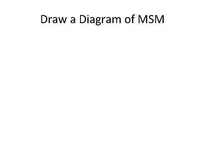 Draw a Diagram of MSM 