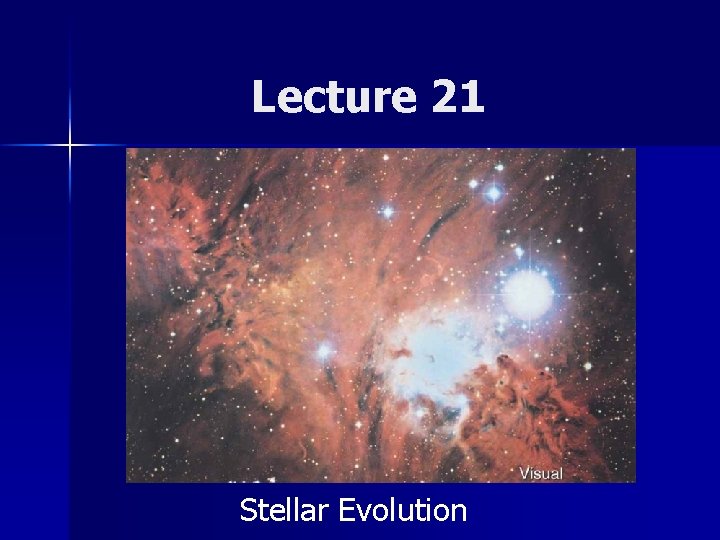 Lecture 21 Stellar Evolution 