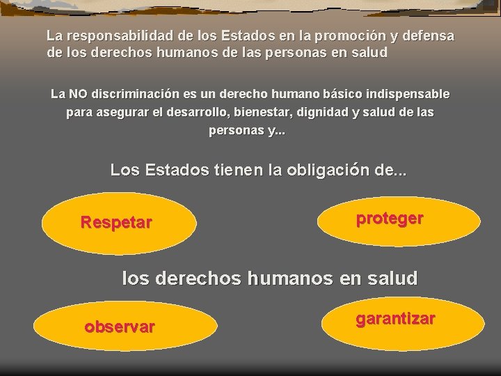 La responsabilidad de los Estados en la promoción y defensa de los derechos humanos