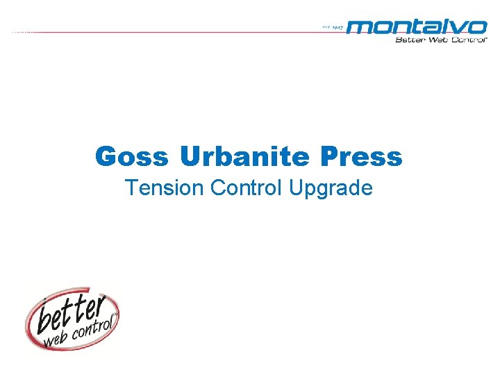 Goss Urbanite Press Tension Control Upgrade 