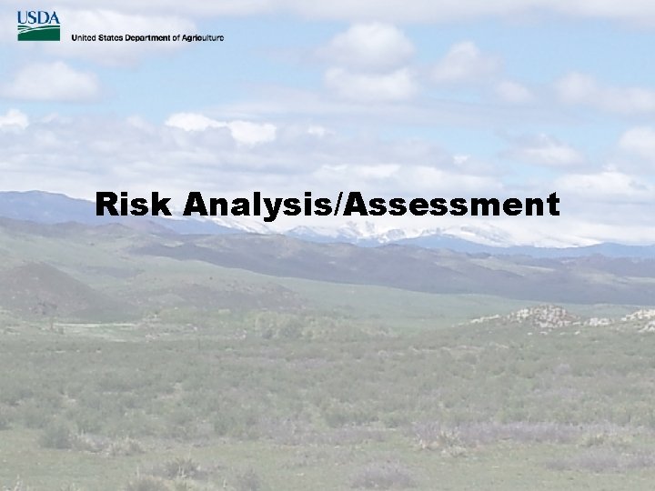 Risk Analysis/Assessment 